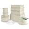 Sorbus China Storage Containers (Quilted) - 8 Pc Stackable Glass & Dish Storage Set - Felt Plate Protectors Included